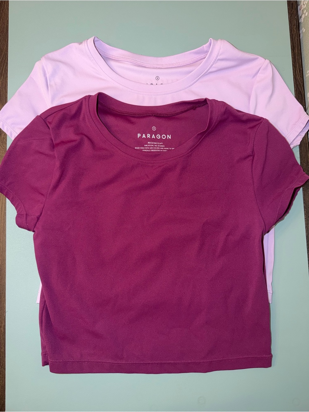 Set of 2 Purple Short Sleeve Fitted Crop Tops Paragon